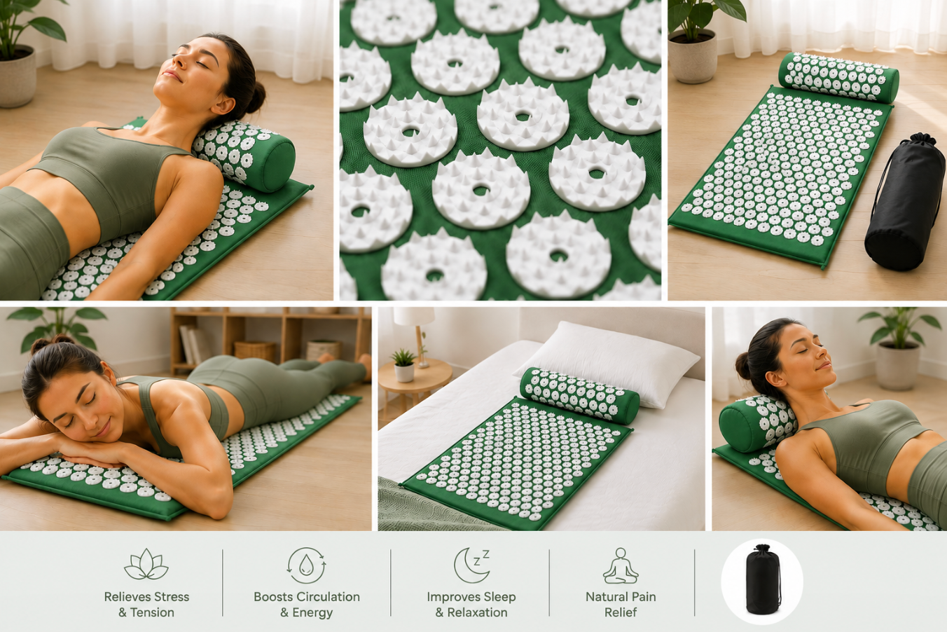 Acupressure Mat & Pillow Set