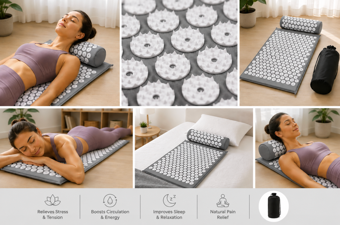 Acupressure Mat & Pillow Set